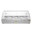 Warmhoudvitrine - 4 x 1/3 GN - H 33.6 x 77.3 x 42 CM - 230 V - RVS/Glas - Buffalo - CW147 CW147 €367.00 Warmhoudvitrine