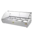 Warmhoudvitrine - 4 x 1/3 GN - H 33.6 x 77.3 x 42 CM - 230 V - RVS/Glas - Buffalo - CW147 CW147 €367.00 Warmhoudvitrine
