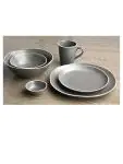 Kom - 1.25 Liter - 6 stuks - Grijs - Ø 21 x H 8 CM - Porselein - Olympia - DR816 DR816 €85.89 Kommen