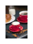 Schotel espressokop - 12 stuks - Rood - Ø 11.7 x H 2 CM - Steengoed - Olympia - GK085 GK085 €29.43 Kopjes & mokken