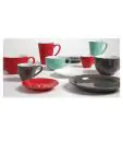 Schotel espressokop - 12 stuks - Rood - Ø 11.7 x H 2 CM - Steengoed - Olympia - GK085 GK085 €29.43 Kopjes & mokken