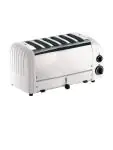 Broodrooster - 6 sleuven - Wit - H 22 x 46 x 21 CM - 230 V - Dualit - E975 E975 €343.90 Tosti / broodrooster apparatuur