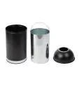 Afvalbak - 40 Liter - Zwart - Ø 36 x H 72 CM - RVS/Staal - Bolero - CW954 CW954 €72.74 Afvalbakken