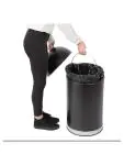 Afvalbak - 40 Liter - Zwart - Ø 36 x H 72 CM - RVS/Staal - Bolero - CW954 CW954 €72.74 Afvalbakken