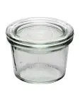 Weckpot - 8 CL - 12 stuks - Wit - Ø 6 x H 5.5 CM - Glas - APS - GH386 GH386 €28.49 Schaaltjes en potjes