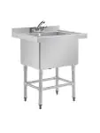 Spoeltafel - Extra diep - 100 Liter - H 90 x 77 x 60 CM - RVS - Vogue - CE141 CE141 €326.80 RVS wasbakken / spoelbakken