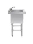 Spoeltafel - Extra diep - 100 Liter - H 90 x 77 x 60 CM - RVS - Vogue - CE141 CE141 €326.80 RVS wasbakken / spoelbakken
