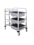 Afruimwagen - H 90 x 82 x 44 CM - RVS - Vogue - DK738 DK738 €186.61 Serveerwagens