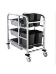 Afruimwagen - H 90 x 82 x 44 CM - RVS - Vogue - DK738 DK738 €186.61 Serveerwagens