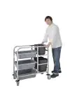 Afruimwagen - H 90 x 82 x 44 CM - RVS - Vogue - DK738 DK738 €186.61 Serveerwagens