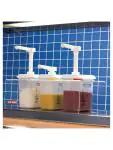 Sausdispensers - 3 x 1/9 GN - 1.5 Liter - 3 stuks - Transparant - H 19.5 x 38 x 22.5 CM - Polypropyleen - Araven - CR823 CR823 €94.52 Knijpflacons