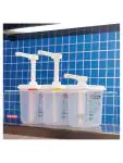 Sausdispensers - 3 x 1/9 GN - 1.5 Liter - 3 stuks - Transparant - H 19.5 x 38 x 22.5 CM - Polypropyleen - Araven - CR823 CR823 €94.52 Knijpflacons