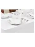 Tafelkleed - Wit - 115 x 115 CM - Polyester - Mitre Essentials - GW429 GW429 €9.09 Tafelrokken