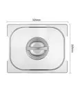 Deksel gastronormbak - 1/2 GN - H 3 x 32.5 x 26.5 CM - RVS - Vogue - CB185 CB185 €7.59 GN deksels rvs
