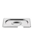 Deksel gastronormbak - Lepeluitsparing - 1/9 GN - H 3 x 17.6 CM - RVS - Vogue - CB176 CB176 €3.99 GN deksels rvs