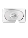 Deksel gastronormbak - Lepeluitsparing - 1/9 GN - H 3 x 17.6 CM - RVS - Vogue - CB176 CB176 €3.99 GN deksels rvs