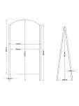 Stoepbord - Zwart - H 102.5 x 67.5 x 66 CM - Olympia - CL009 CL009 €93.28 Presentatie