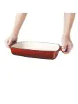 Ovenschaal - 2.8 Liter - Rood - H 5.5 x 39 x 23.5 CM - Gietijzer - Vogue - GH320 GH320 €39.65 Ovenschalen