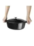 Braadpan - Zwart - H 11 x 24.3 x 29.5 CM - Gietijzer - Vogue - GH306 GH306 €50.40 Braadpan