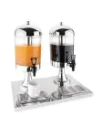 Drankdispenser - Dubbel - 14 Liter - H 57.8 x 56.4 x 37 CM - Kunststof/RVS - Olympia - J184 J184 €446.99 Gekoelde drank dispensers