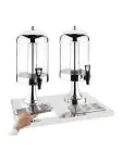 Drankdispenser - Dubbel - 14 Liter - H 57.8 x 56.4 x 37 CM - Kunststof/RVS - Olympia - J184 J184 €446.99 Gekoelde drank dispensers