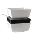 Kom - 1.5 Liter - Zwart - H 9.5 x 19 x 19 CM - Melamine - APS - GF097 GF097 €19.95 Kommen