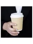 Deksel koffiebeker - 0.26 Liter - 50 stuks - Ø 8 x H 1.6 CM - Kunststof - Fiesta - CE263 CE263 €3.49 Overige