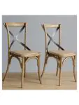 Horeca stoel - 2 stuks - Naturel - H 88 x 46 x 54 CM - Hout/Metalen - Bolero - GG656 GG656 €231.00 Houten stoelen