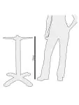 Tafelpoot - H 72 x 42 x 42 CM - Gietijzer - Bolero - CE155 CE155 €126.99 Horeca tafelonderstellen