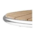 Tafel - Ø 60 x H 105 x 60 CM - Aluminium/Essenhout - Bolero - GR332 GR332 €150.99 Horeca tafels