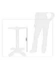 Tafelpoot - Opklapbaar - H 68 x 61.8 x 61.8 CM - Aluminium - Bolero - GF962 GF962 €61.99 Horeca tafelonderstellen