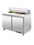 Saladette - 1/1 GN - 405 Liter - 2 deurs - H 109.7 x 122.5 x 76 CM - 230 V - RVS - Polar - GD882 GD882 €1,536.78 Saladette