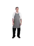 Halterschort - Verstelbaar - Unisex - One Size - Grijs - 61 x 86 CM - Polyester/Katoen - Chef Works - B192 B192 €27.75 Schorten en sloven