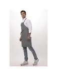 Halterschort - Verstelbaar - Unisex - One Size - Grijs - 61 x 86 CM - Polyester/Katoen - Chef Works - B192 B192 €27.75 Schorten en sloven