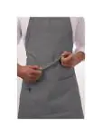 Halterschort - Verstelbaar - Unisex - One Size - Grijs - 61 x 86 CM - Polyester/Katoen - Chef Works - B192 B192 €27.75 Schorten en sloven