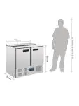 Saladette - 240 Liter - 2 deurs - H 88.5 x 90 x 70 CM - 230 V - Polar - G606 G606 €660.55 Saladette