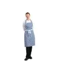 Halterschort - Unisex - Blauw/Wit - 71 x 78 CM - Polyester/Katoen - Whites Chefs Clothing - A554 A554 €11.69 Schorten en sloven