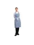 Halterschort - Unisex - Blauw/Wit - 71 x 78 CM - Polyester/Katoen - Whites Chefs Clothing - A554 A554 €11.69 Schorten en sloven
