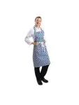 Halterschort - Unisex - Blauw/Wit - 71 x 78 CM - Polyester/Katoen - Whites Chefs Clothing - A554 A554 €11.69 Schorten en sloven
