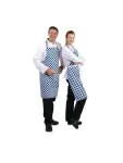 Halterschort - Unisex - Blauw/Wit - 71 x 78 CM - Polyester/Katoen - Whites Chefs Clothing - A554 A554 €11.69 Schorten en sloven