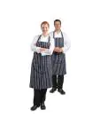 Halterschort - Unisex - XL - Donkerblauw/Wit - 90 x 104 CM - Polyester/Katoen - Whites Chefs Clothing - A662 A662 €14.89 Schorten en sloven