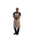 Halterschort - Unisex - Lichtbruin - 96.5 x 71.1 CM - Polyester/Katoen - Whites Chefs Clothing - B429 B429 €9.19 Schorten en sloven