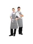Schort - Unisex - Zwart/Wit - 71.1 x 96.5 CM - Polyester/Katoen - Whites Chefs Clothing - A275 A275 €11.69 Schorten en sloven