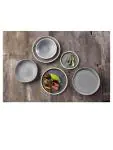 Bord - 6 stuks - Blauw - Ø 18 x H 1.5 CM - Steengoed - Olympia - FA300 FA300 €109.40 Borden