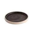 Bord - 6 stuks - Zwart - Ø 18 x H 1.5 CM - Steengoed - Olympia - FA314 FA314 €108.50 Borden