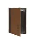 Menumap - A4 - Bruin - H 33.8 x 24.5 x 0.5 CM - Pu Leer - Securit - H721 H721 €17.59 Presentatie