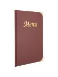 Menukaart Basic - A4 - Gouden Randen - Wijnrood - Kunststof - Securit MC-BRA4-WR €7.95 Menukaarten