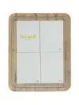 Menukaart Display - Veiligheidsglas - Lichtbruin - RVS - H 75 x B 57 CM - Securit MCS-4A4-OAK €184.00 Menukaarten