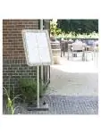 Menukaart Display - Veiligheidsglas - Lichtbruin - RVS - H 75 x B 57 CM - Securit MCS-4A4-OAK €184.00 Menukaarten