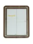 Menukaart Display - Veiligheidsglas - Walnoot - RVS - H 75 x B 57 CM - Securit MCS-4A4-WAL €184.00 Menukaarten
